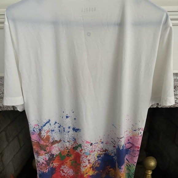 NOBULL All Pride limited edition art White T-Shirt with Colorful Splatter - Picture 2 of 4